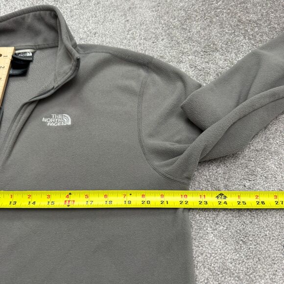 The North Face TKA 100 Glacier 1/4 Zip Fleece Jacket Men Large Gray Outdoor Hike - Picture 13 of 15